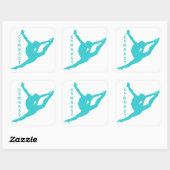 Gymnast Blauwgroen Sticker (Vel)