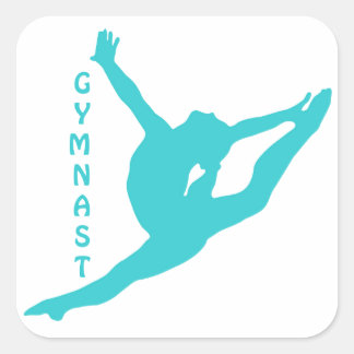 Gymnast Blauwgroen Sticker