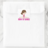 Gymnast - Brunette Vierkante Sticker (Tas)