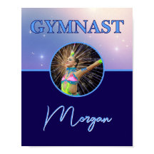 Gymnast Deep Royal Custom Foto en Naam