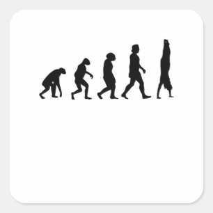 Gymnast Evolution Handstand Gymnastiek Vierkante Sticker