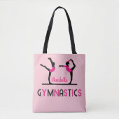 Gymnast Figures Cute Girls Gymnastics Personalized Draagtas (Voorkant)