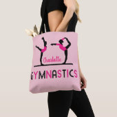 Gymnast Figures Cute Girls Gymnastics Personalized Draagtas (Dichtbij)
