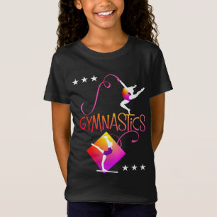 Gymnast Figures Cute Girls Gymnastiek Grafisch T-shirt