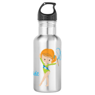 Gymnast - Gepersonaliseerd rood haar Waterfles