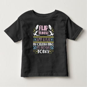 Gymnast Girl Gymnastic Birthday Flip Tumble Jump Kinder Shirts