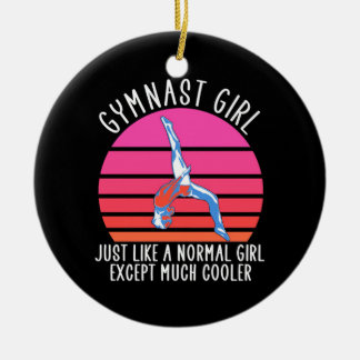 Gymnast Girl Keramisch Ornament