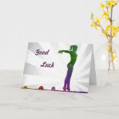 Gymnast Good Luck Card Kaart (Gele Bloem)