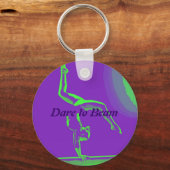 Gymnast keychain "Dare to Beam" (Voorkant)
