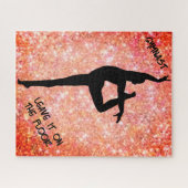 Gymnast Laat het op de verdieping van de spaarpuit Legpuzzel (Horizontaal)