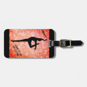 Gymnast laat het op het Bagagelabel van de Douane (Voorkant horizontaal)