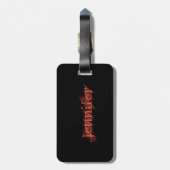 Gymnast laat het op het Bagagelabel van de Douane (Achterkant verticaal)