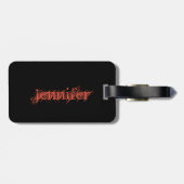 Gymnast laat het op het Bagagelabel van de Douane (Achterkant horizontaal)