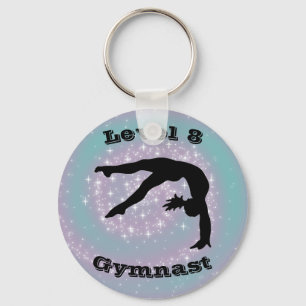 Gymnast Level (om het even welk Niveau #) Gymnasti Sleutelhanger