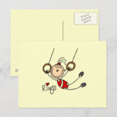 Gymnast op Ringen Briefkaart (Voorkant / Achterkant)