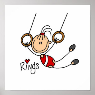 Gymnast op Ringen Poster