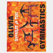 Gymnast op vuur - Meisjes Gymnastics Fleece Blanke (Voorkant)