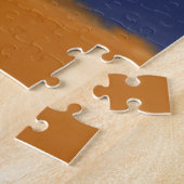 Gymnast over balanskunst legpuzzel (Zijkant)