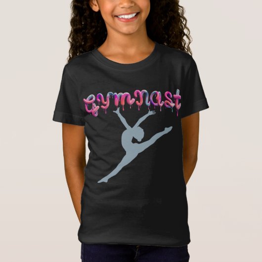 Gymnast Paint Drift Gymnastics Leap T-Shirt (Voorkant)