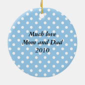 Gymnast personaliseert Leap Santa-versiering Keramisch Ornament (Achterkant)