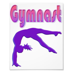 Gymnast Power Tumbling Paars Metallic Foto Afdruk