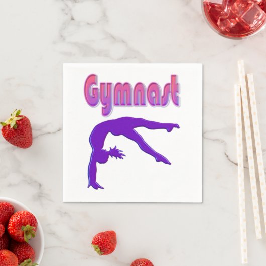 Gymnast Power Tumbling Paars Metallic Servet (Insitu)
