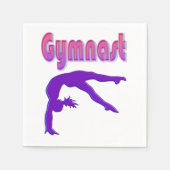 Gymnast Power Tumbling Paars Metallic Servet (Voorkant)