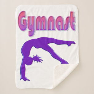 Gymnast Power Tumbling Paars Metallic Sherpa Deken