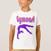 Gymnast Power Tumbling Paars Metallic T-shirt (Voorkant)