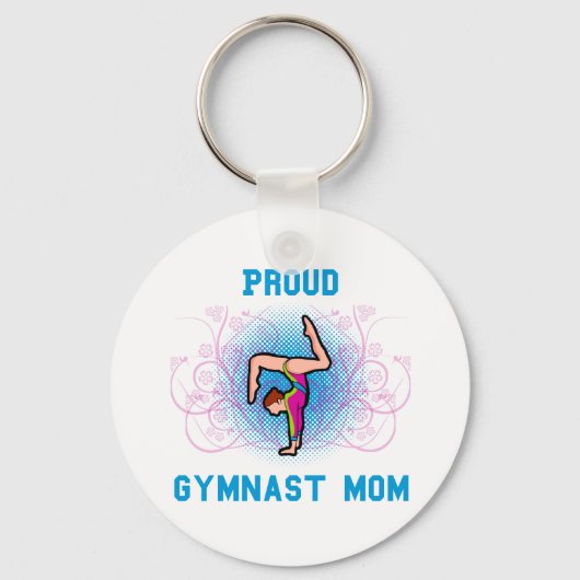 Gymnast Proud Mam Sleutelhanger (Voorkant)