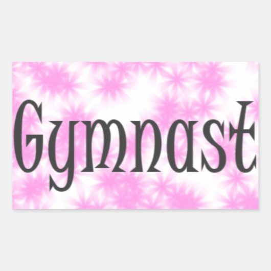 Gymnast Rechthoekige Sticker (Voorkant)