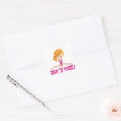 Gymnast - Red Hair Vierkante Sticker (Envelop)