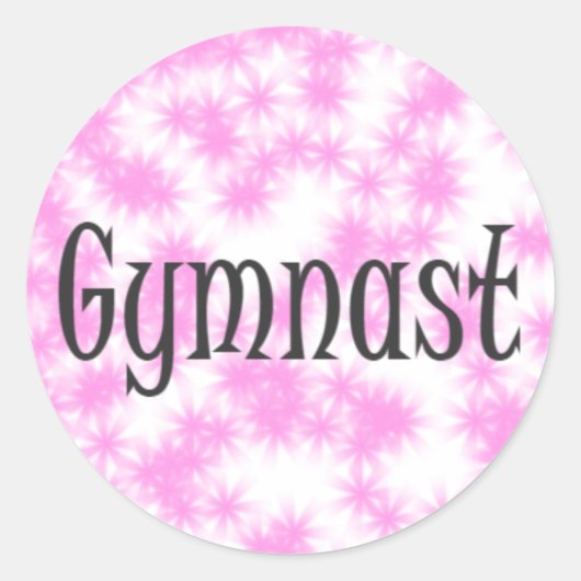 Gymnast Ronde Sticker (Voorkant)