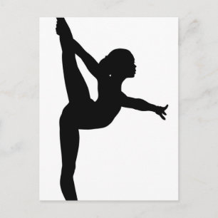 Gymnast Silhouette Briefkaart