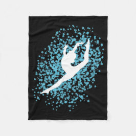 Gymnast Silhouette Fleece Deken