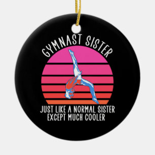 Gymnast Sister Keramisch Ornament