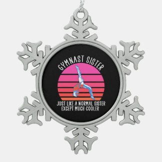 Gymnast Sister Tin Sneeuwvlok Ornament