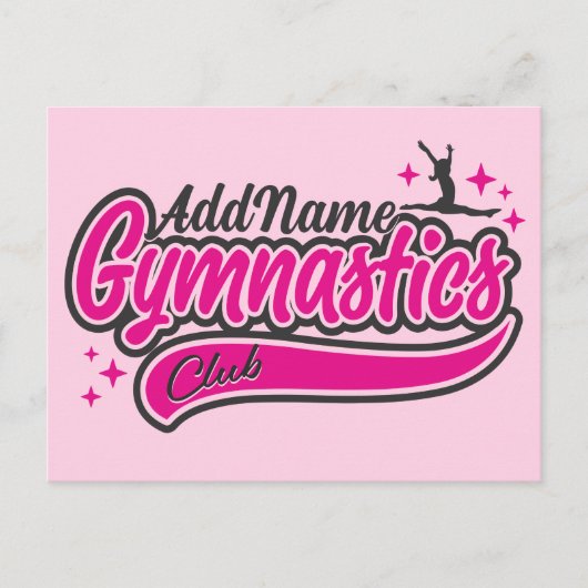Gymnast Split Leap Gymnastiek op maat Briefkaart (Voorkant)
