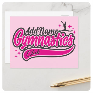Gymnast Split Leap Gymnastiek op maat Briefkaart