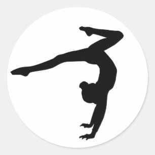Gymnast Stag Handstand Gifts Ronde Sticker