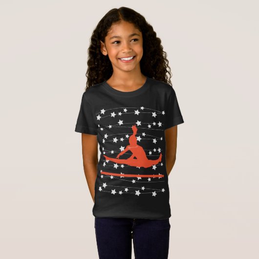 Gymnast Swirling Stars T-shirt (Voorkant volledig)