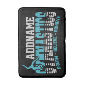 Gymnast VOEGT NAAM Gymnastiek Team Backbend Kickov Badmat (Voorkant Verticaal)