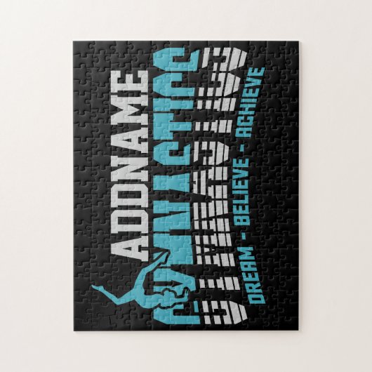 Gymnast VOEGT NAAM Gymnastiek Team Backbend Kickov Legpuzzel (Verticaal)