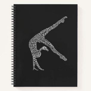 Gymnast Word Art Notitieboek