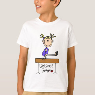 Gymnaste blonde de fille sur des T-shirts et des