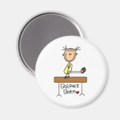 Gymnaste de la figure de bâton sur les Magnets de (Recto/Verso)
