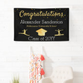 Gymnaste Félicitation Black Graduation Bannière (En situation)