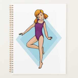 Gymnaste Féminine en Justaucorps Violet