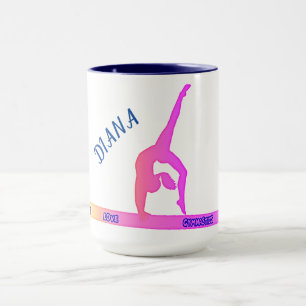 Gymnaste GYMNASTIQUE sur la tasse de café de la ba