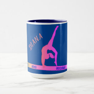 Gymnaste GYMNASTIQUE sur la tasse de café de la ba